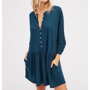 Rare Free People beach cream tunic dress